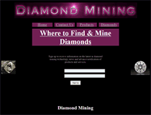 Tablet Screenshot of diamond-mining.com